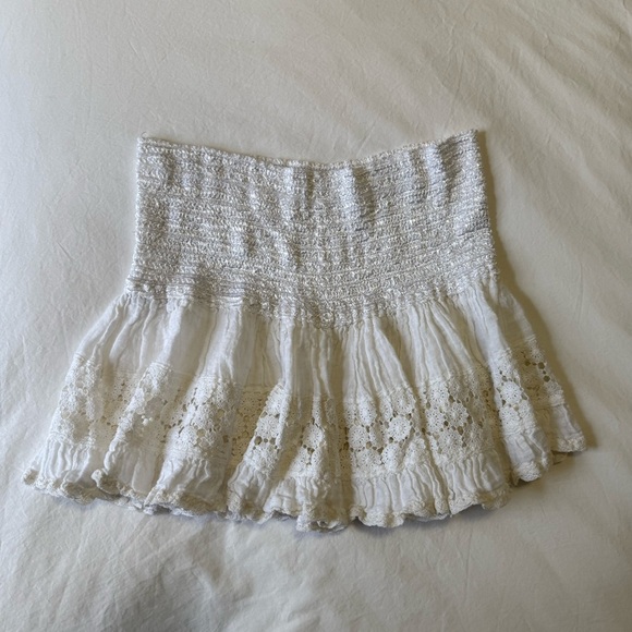 Sunday St Tropez White Clarinette Linen Mini Skirt – One Size - Picture 1 of 4